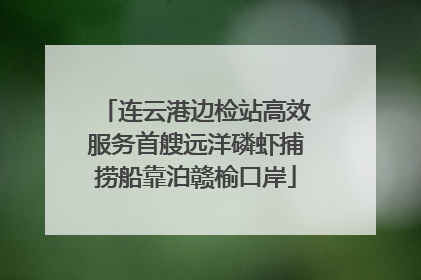 连云港边检站高效服务首艘远洋磷虾捕捞船靠泊赣榆口岸