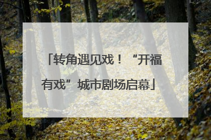 转角遇见戏！“开福有戏”城市剧场启幕