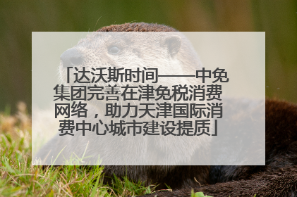 达沃斯时间——中免集团完善在津免税消费网络，助力天津国际消费中心城市建设提质