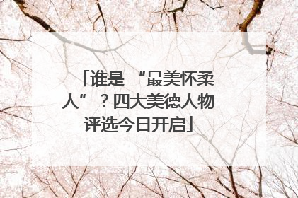 谁是 “最美怀柔人”？四大美德人物评选今日开启