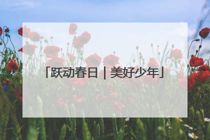 跃动春日｜美好少年