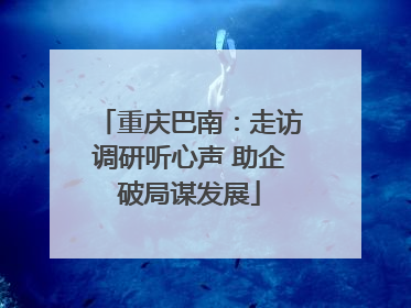 重庆巴南：走访调研听心声 助企破局谋发展