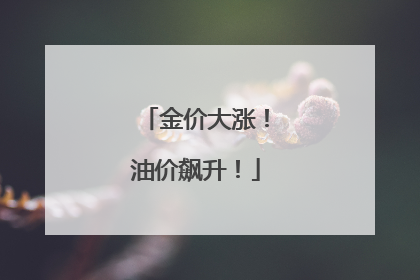 金价大涨！油价飙升！