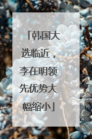韩国大选临近，李在明领先优势大幅缩小