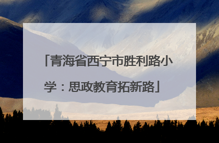 青海省西宁市胜利路小学：思政教育拓新路