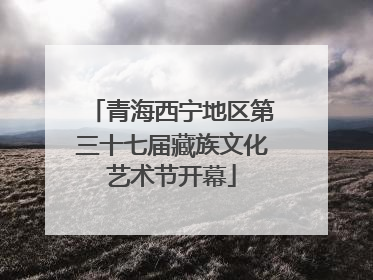青海西宁地区第三十七届藏族文化艺术节开幕