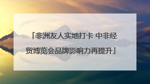 非洲友人实地打卡 中非经贸博览会品牌影响力再提升