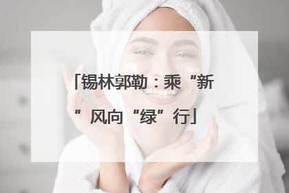 锡林郭勒：乘“新”风向“绿”行