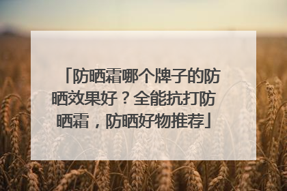 防晒霜哪个牌子的防晒效果好？全能抗打防晒霜，防晒好物推荐