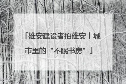 雄安建设者拍雄安丨城市里的“不眠书房”