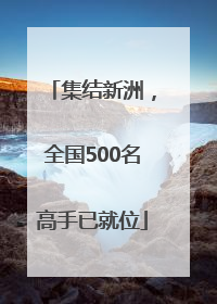 集结新洲，全国500名高手已就位