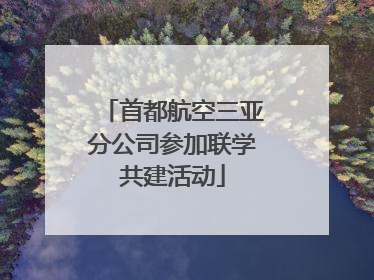 首都航空三亚分公司参加联学共建活动