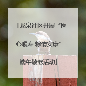 龙泉社区开展“医心暖寿 粽情安康”端午敬老活动