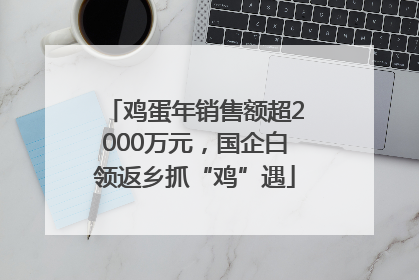 鸡蛋年销售额超2000万元，国企白领返乡抓“鸡”遇