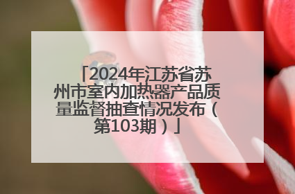 2024年江苏省苏州市室内加热器产品质量监督抽查情况发布（第103期）