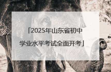 2025年山东省初中学业水平考试全面开考