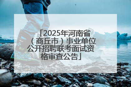 2025年河南省（商丘市）事业单位公开招聘联考面试资格审查公告