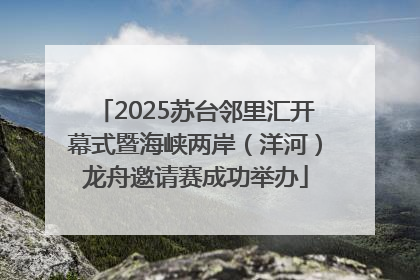 2025苏台邻里汇开幕式暨海峡两岸（洋河）龙舟邀请赛成功举办