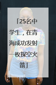 25名中学生，在青海成功发射一枚探空火箭