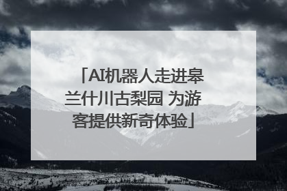 AI机器人走进皋兰什川古梨园 为游客提供新奇体验