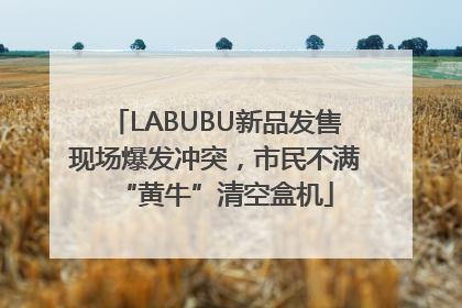 LABUBU新品发售现场爆发冲突，市民不满“黄牛”清空盒机